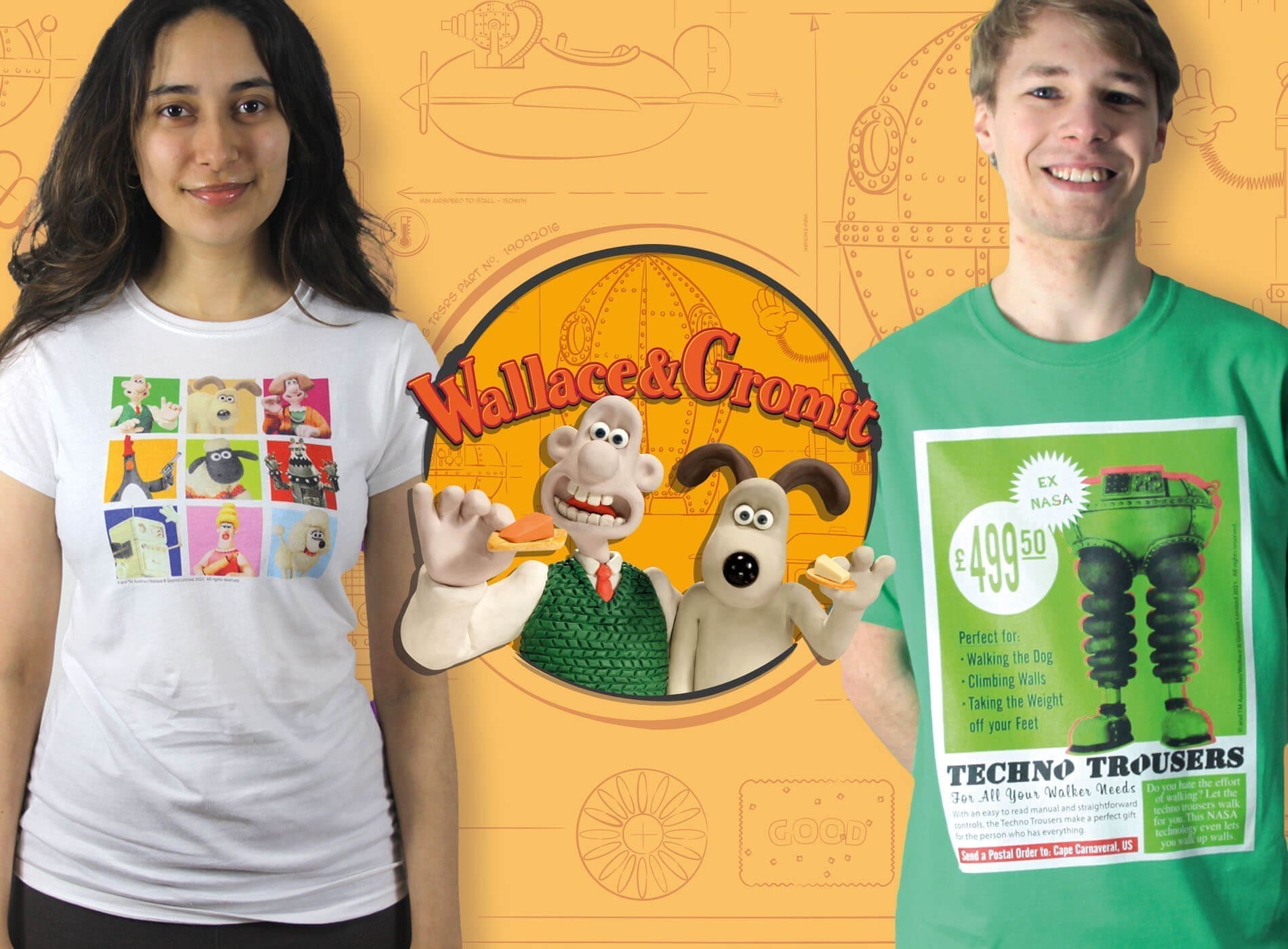 Wallace and Gromit T-Shirts Banner