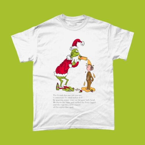 £85 Grinch Funny Christmas T-Shirt White