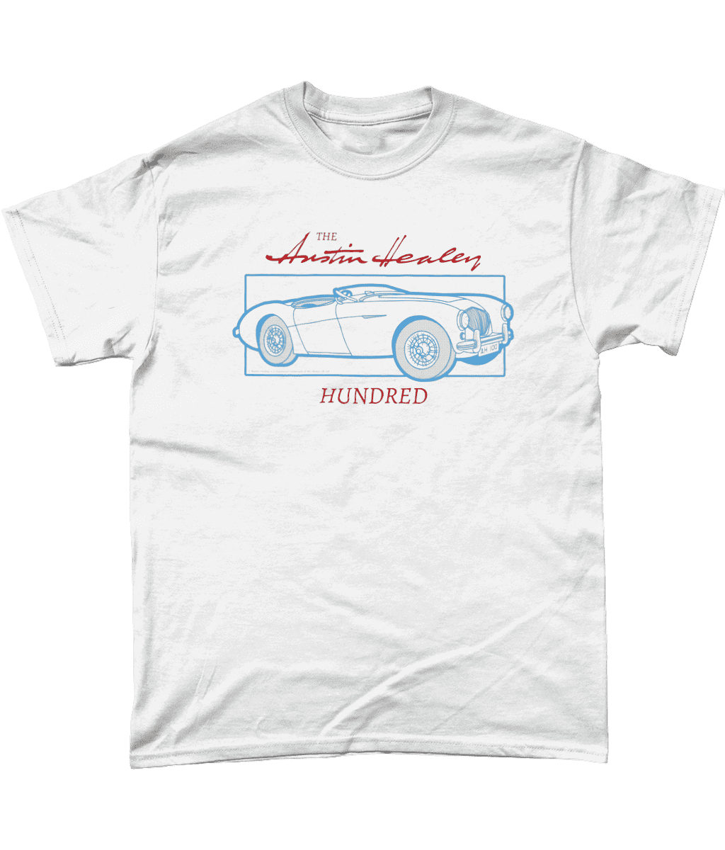 Austin Healey 100 Car Brand Vintage Retro British Leyland Motoring Automotive T-Shirt White