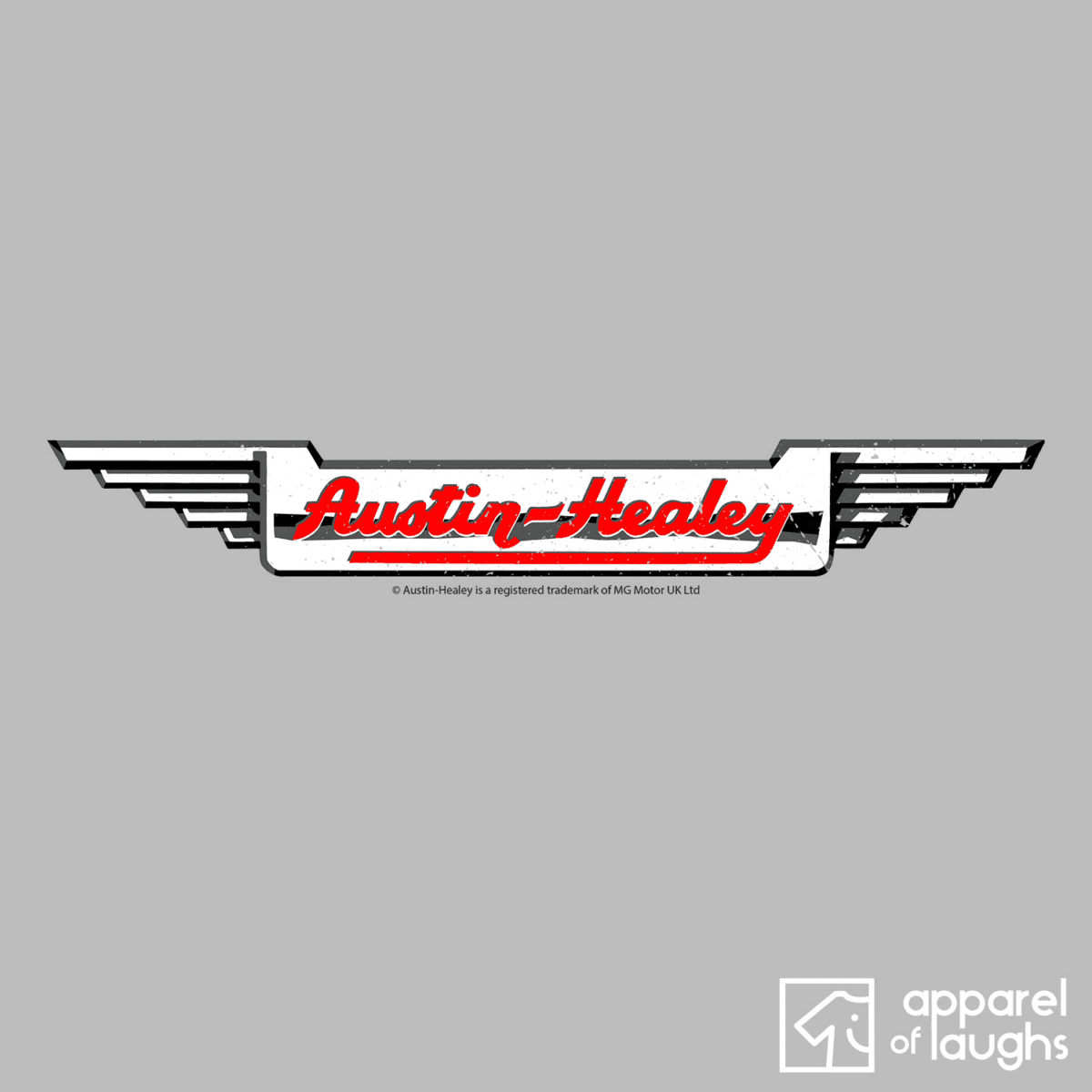 Austin Healey Car Brand Vintage Retro British Leyland Motoring Automotive Logo T-Shirt Design Sports Grey