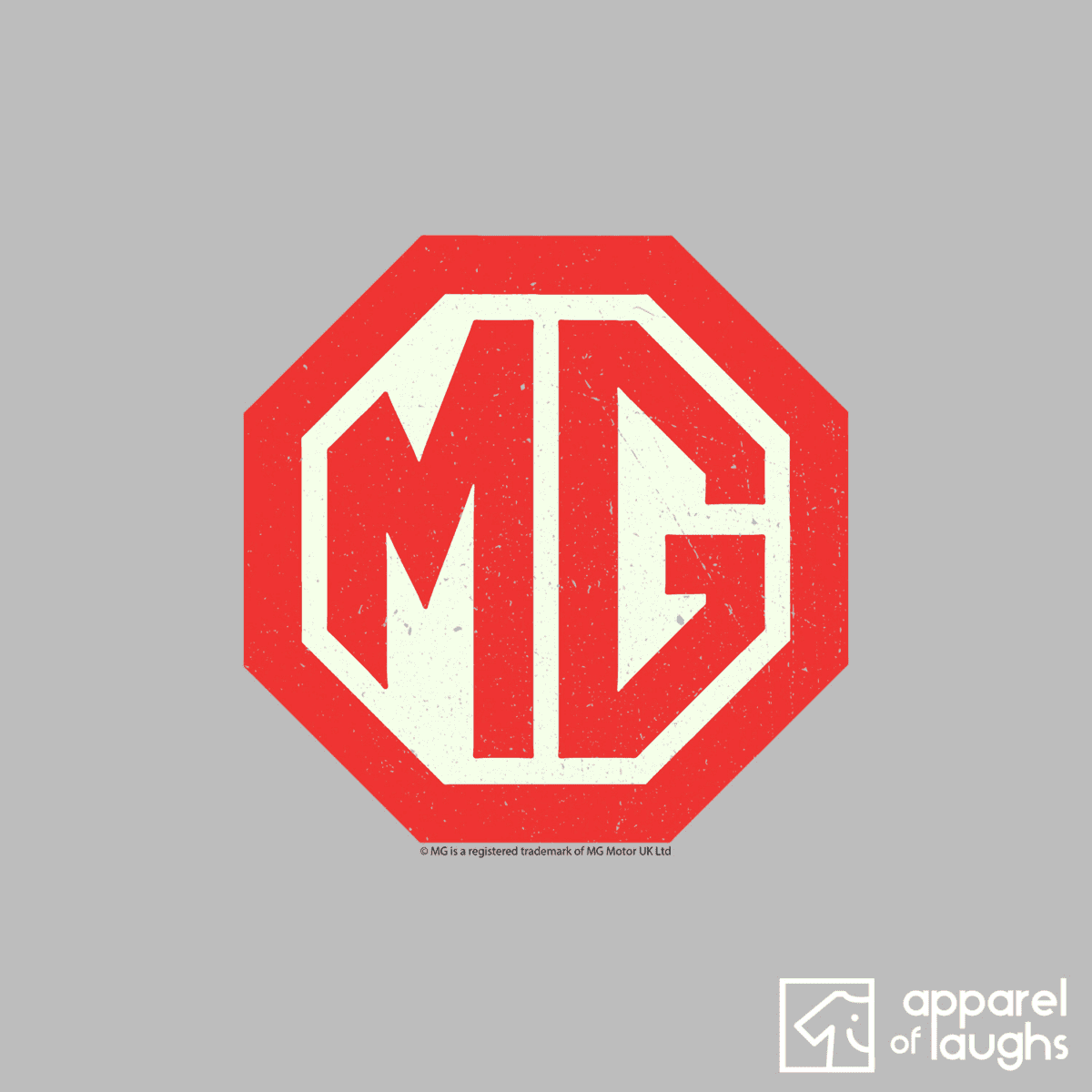 MG Car Brand Logo Vintage Retro British Leyland Motoring Automotive T-Shirt Design Sports Grey
