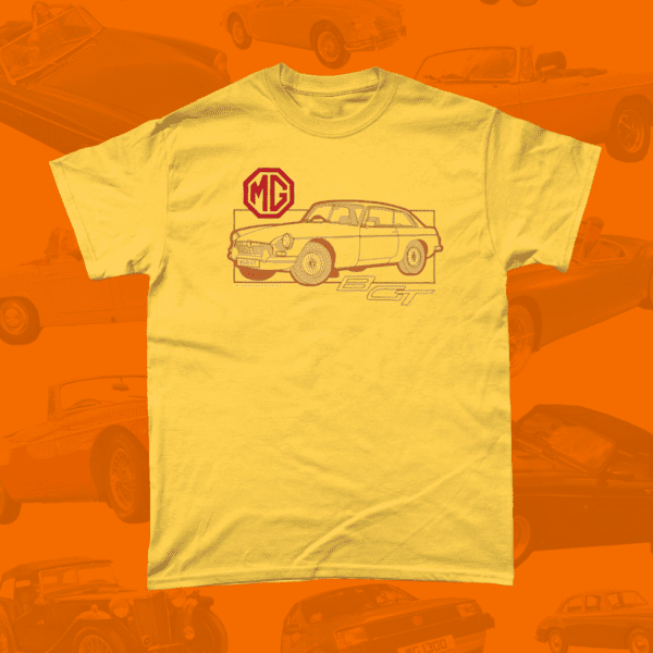 MG MGB GT Car Brand Vintage Retro British Leyland Motoring Automotive T-Shirt Daisy