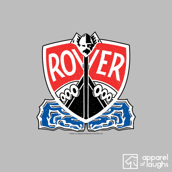 Rover Car Brand Logo Vintage Retro British Leyland Motoring Automotive T-Shirt Design White