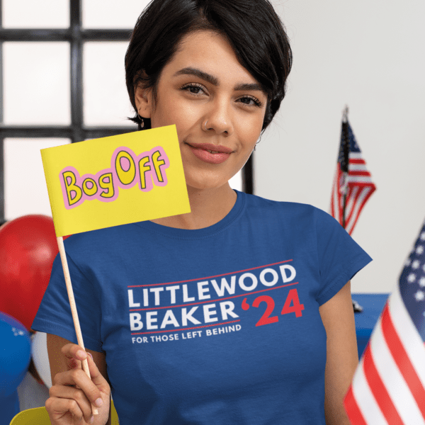 Justine Littlewood Tracy Beaker Presidential Election British TV Humour CBBC American Politics T-Shirt Navy Womens