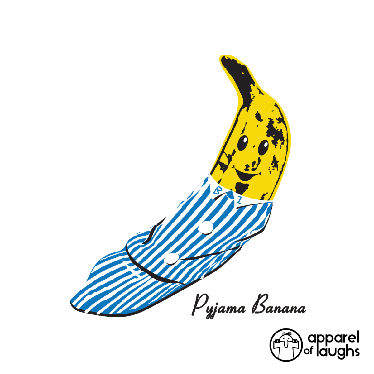 Bananas in Pyjamas Velvet Underground Andy Warhol British Culture TV Kids Characters Music T-Shirt Design White