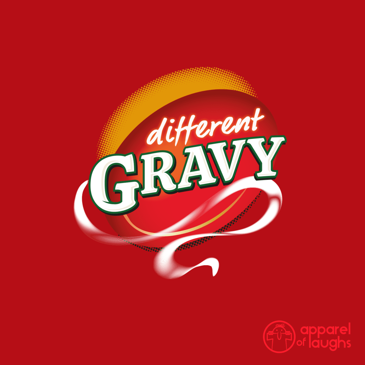 Different Gravy Bisto British Culture Brands Food Comedy Slogan T-Shirt Design Red