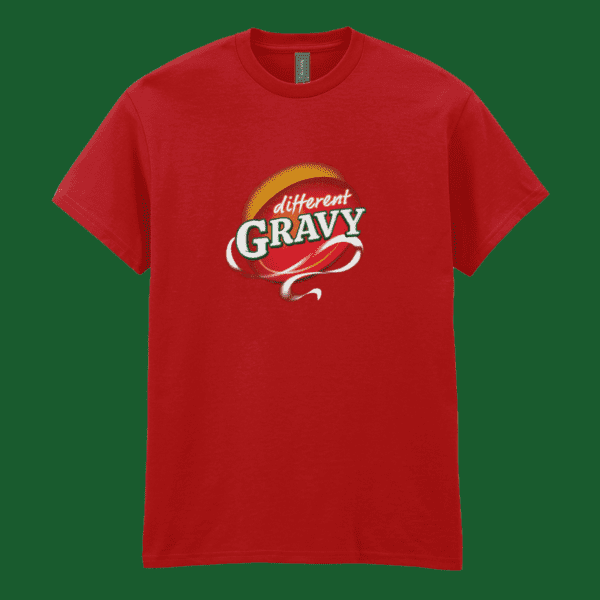 Different Gravy Bisto British Culture Brands Food Comedy Slogan T-Shirt Red