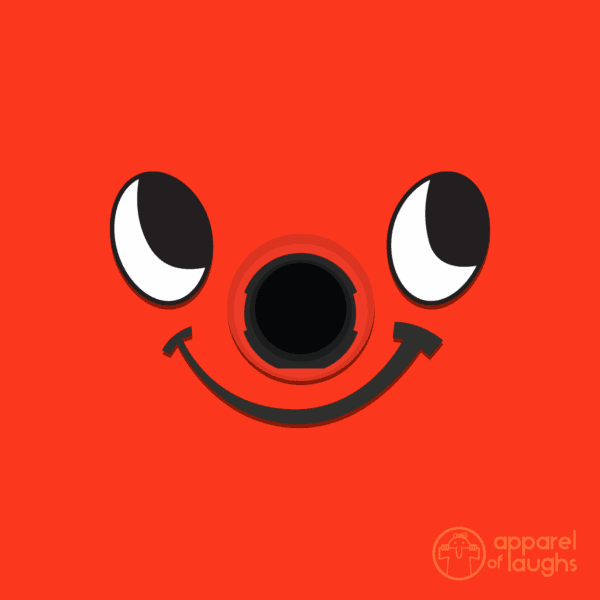 Henry Hoover Vacuum Famous Face British UK Humour T-Shirt Design Orange