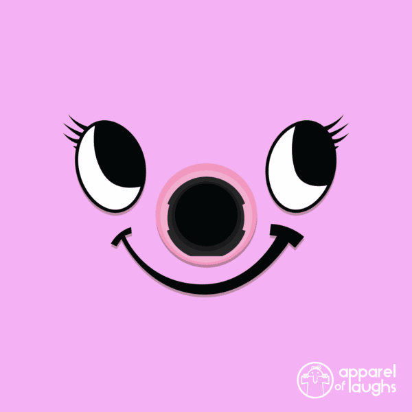 Hetty Hoover British Famous Faces UK Humour Vacuum Henry T-Shirt Design Light Pink