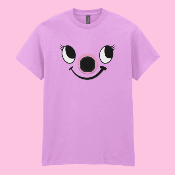 Hetty Hoover British Famous Faces UK Humour Vacuum Henry T-Shirt Light Pink