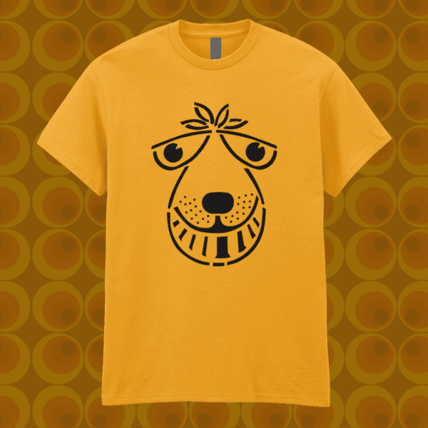 Space Hopper British Toy 1970s 1980s UK Culture Characters Famous Faces T-Shirt Gold