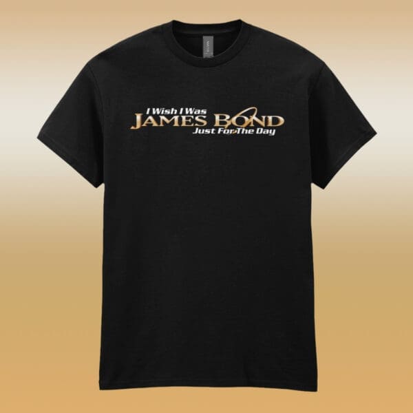 I Wish I was James Bond Scouting for Girls Goldeneye British music band tee film t-shirt Apparel of Laughs black