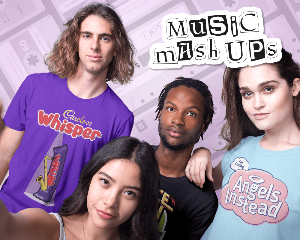Music Mashups Lyric T-Shirts British Music Bands Artists apparel