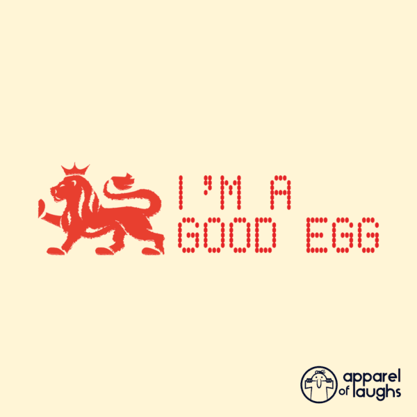 I'm A Good Egg British Food Red Lion Tote Bag Natural Design