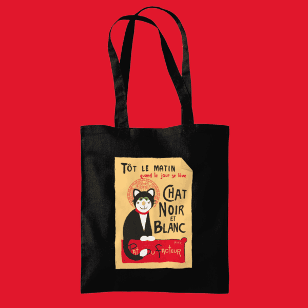 Postman Pat Jess the Cat Chat Noir Poster Tote Bag Black