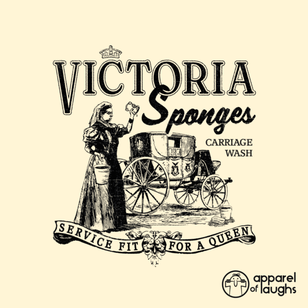 Queen Victoria Sponge Retro Advert British Royalty Tote Bag Natural Design