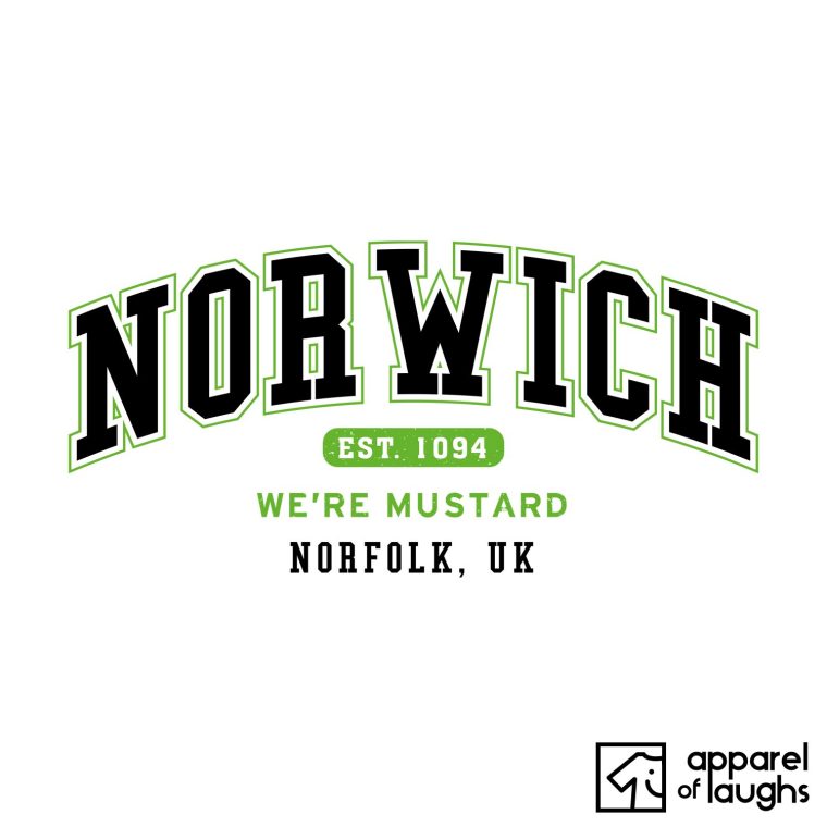 Norwich City Men's T-Shirt Women's Hoodie British Places White