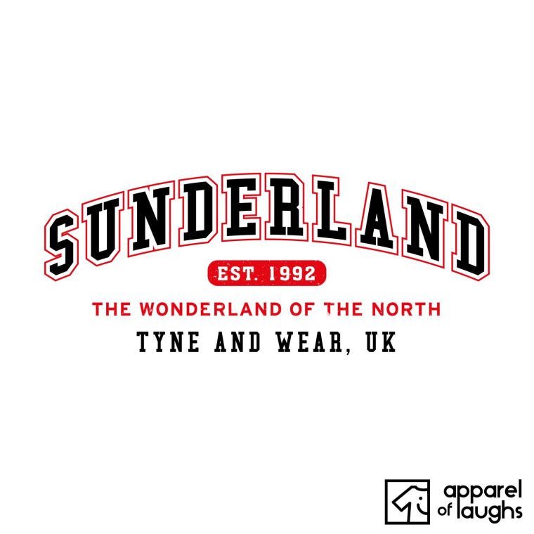 Sunderland City Men's T-Shirt Women's Hoodie British Places White